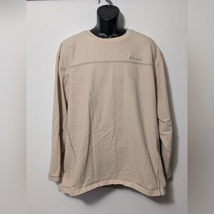 Men's Columbia Heavyweight Beige Long Sleeve Outdoors Minimal XXL